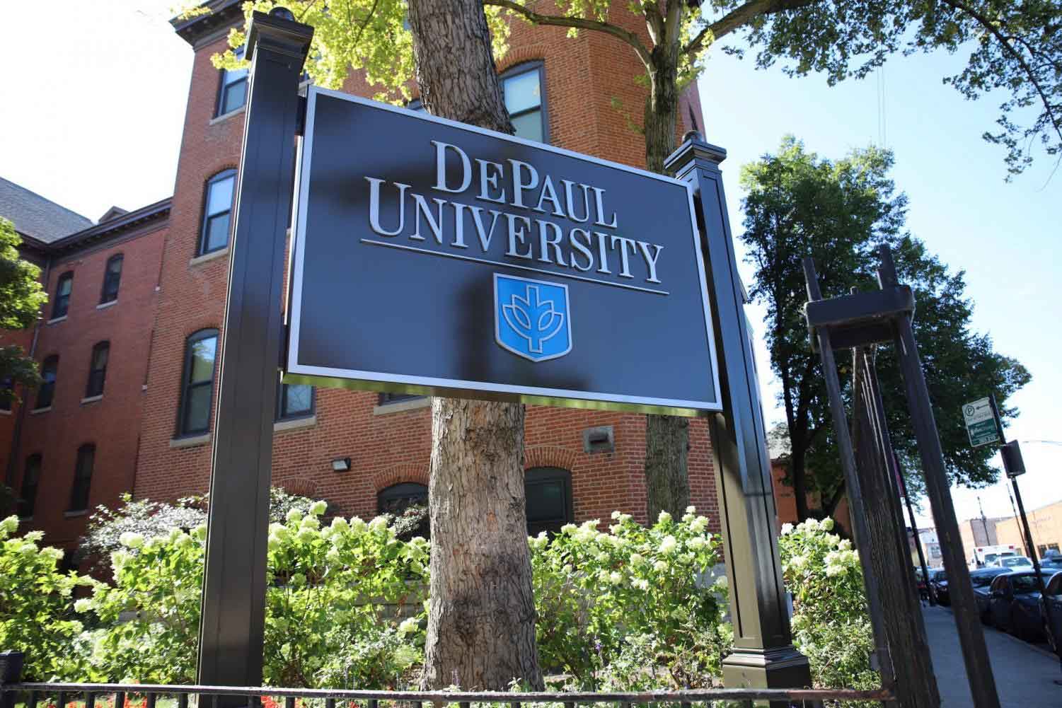Sign that reads DePaul University